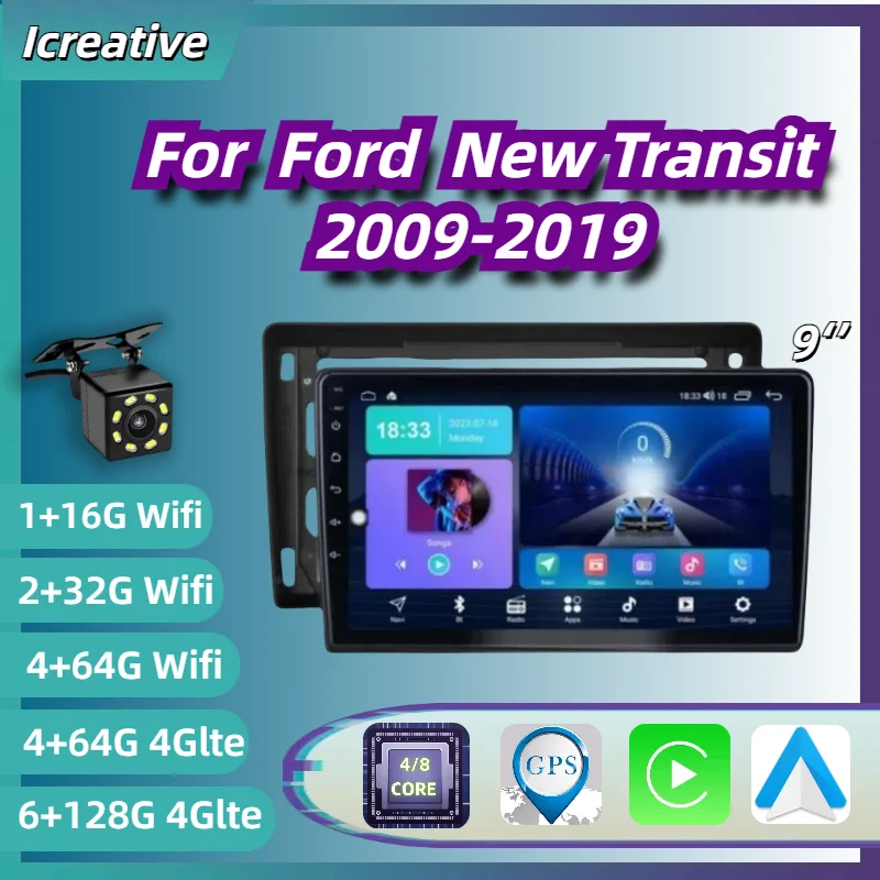Android Autoradio für Ford New Transit 2013-2017 Wireless Carplay Multimedia Player 9 ''Bildschirm 2din Stereo Autoradio Navigation Image