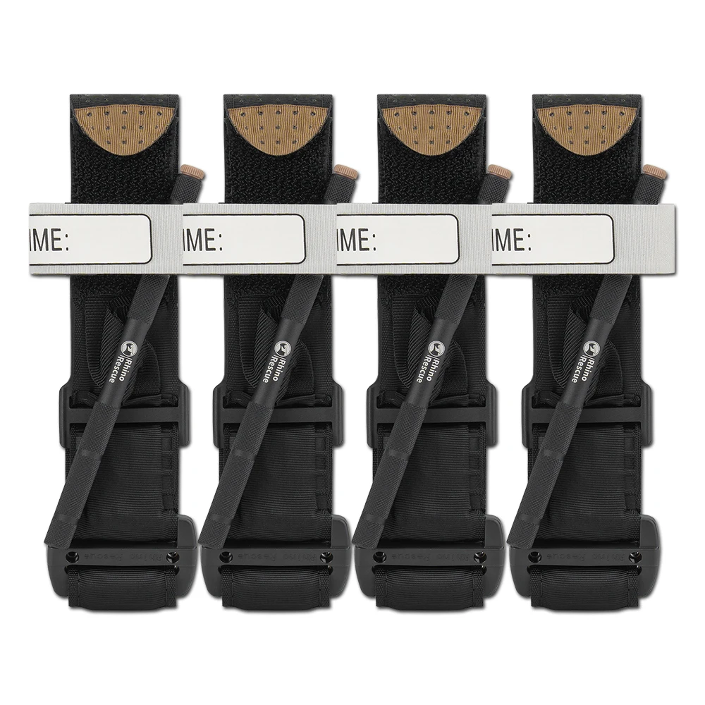 Tourniquet RHINO RESCUE, schnellste, sicherste, kombinierte blutstillende Steuerung, einhändig für taktische Erste-Hilfe-Medizintourniquitäten Image