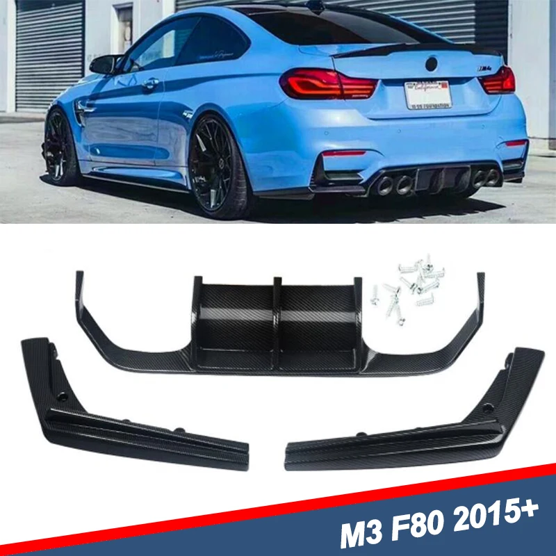 PSM Style Auto Paraurti Posteriore Diffusore Spoiler per BMW 3 4 Serie F80 M3 F82 F83 M4 Labbro Posteriore 2015 2016 2017 2018 2019 2020