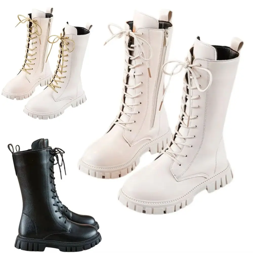 Mädchen Cosplay Lange Stiefel Leder Stiefel Schuh Rollenspiel Stiefel für Mädchen Halloween Karneval Rollenspiel Cosplay Party Requisiten Weiße Stiefel
