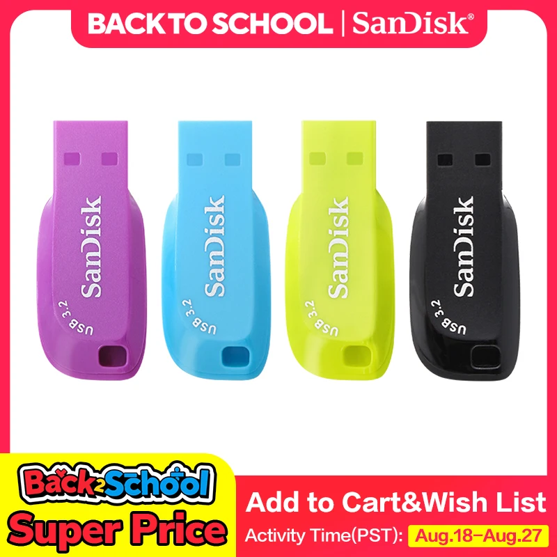 100 % Original USB 3.2 Sandisk USB-Flash-Laufwerk CZ410 Pendrive 32 GB 64 GB 128 GB Hochgeschwindigkeits-Mini-U-Disk Tiny Memory USB-Stick Image