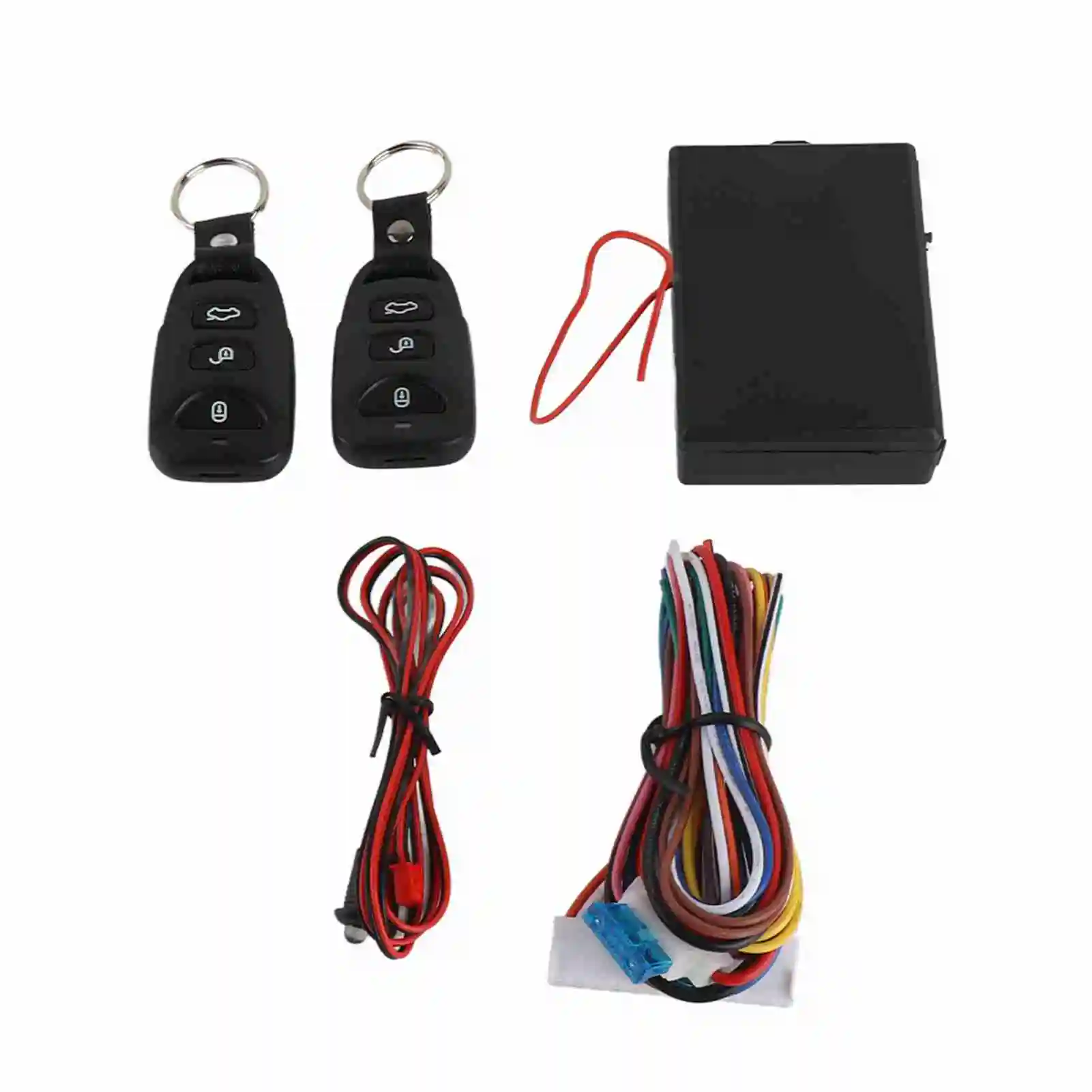 Schlüsselloses Auto-Eingangssystem, 3 Tasten, universelles Auto-Türschloss, ferngesteuertes Zentral-Set mit LED-Anzeige Image