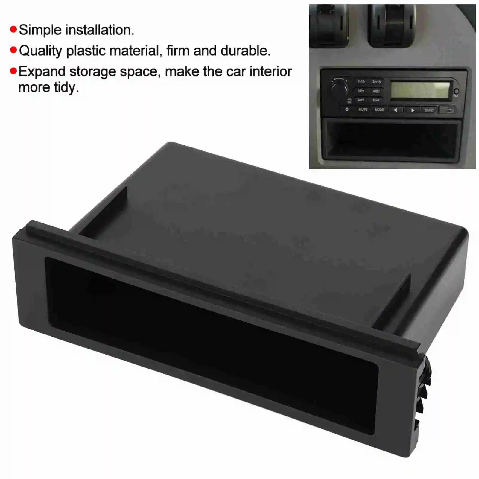 1Din Auto Stereo Radio Aufbewahrungsbox Innen Organizer Passend für Autozubehör Radio Aufbewahrungsbox Stereo Radio Image