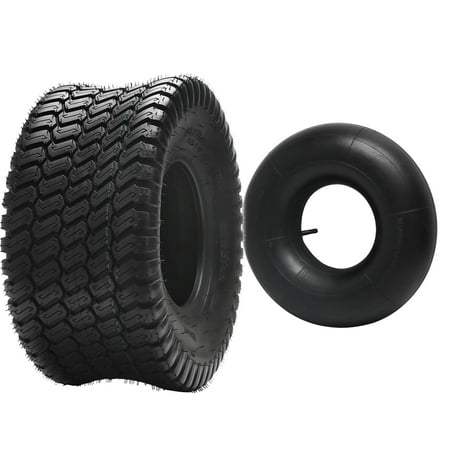 18x9.50-8 Lawn Mower Tire with 18x8.50-8 Tube 18x9.5x8 18x9.5-8 Turf Tire 4 Ply 18-9.50-8 18x9.50 8 for Garden Tractor Riding Lawnmower Utility Cart ATV Quad 4 Wheeler Golf Cart Go Kart