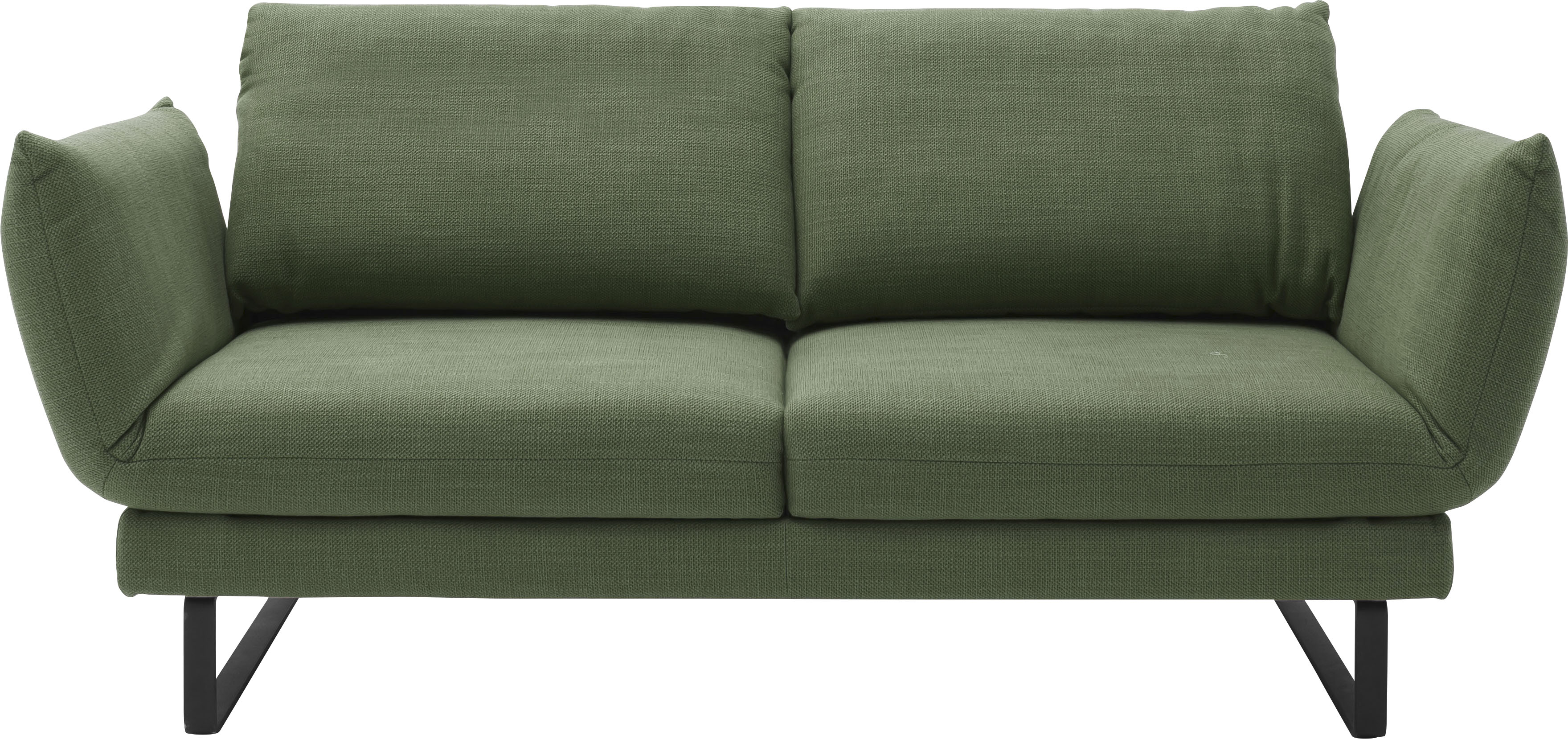 2-Sitzer "Spin, Multifunktionssofa, bequem und hochwertig verarbeitet", grün (oliv), B:228cm H:85cm T:215cm, 100% Polyester, SCHÖNER WOHNEN-KOLLEKTION, Sofas, Drehsitz-Funktion, USB-Anschluss, Armlehnfunktion, Rückenverstellung
