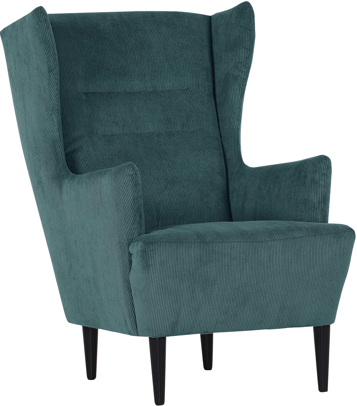 Ohrensessel GUTMANN FACTORY, blau (jeansblau), B:70cm H:104cm T:90cm, 88% Polyester 12% Nylon, Sessel, Ohrensessel