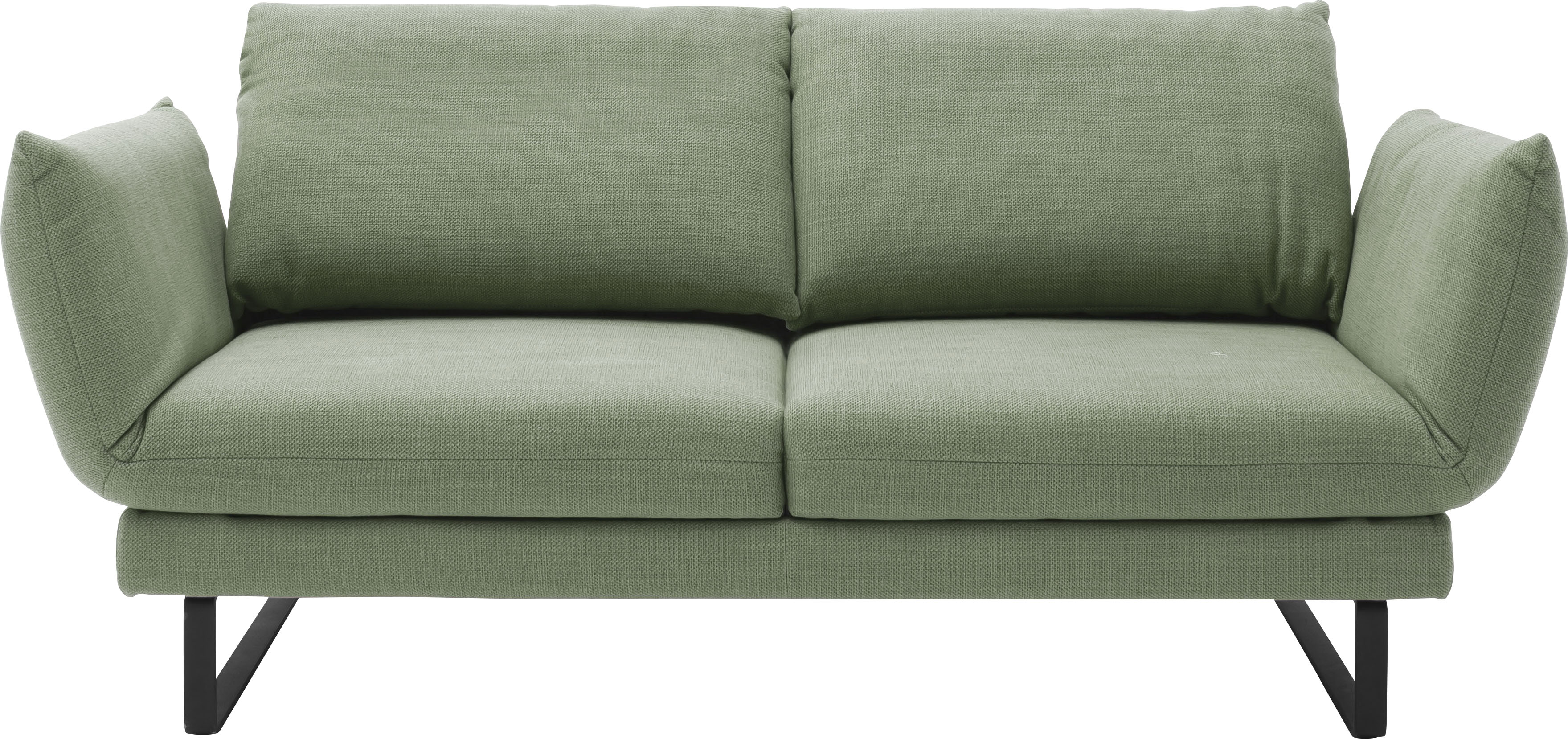 2-Sitzer "Spin, Multifunktionssofa, bequem und hochwertig verarbeitet", grün, B:228cm H:85cm T:215cm, 100% Polyester, SCHÖNER WOHNEN-KOLLEKTION, Sofas, Drehsitz-Funktion, USB-Anschluss, Armlehnfunktion, Rückenverstellung