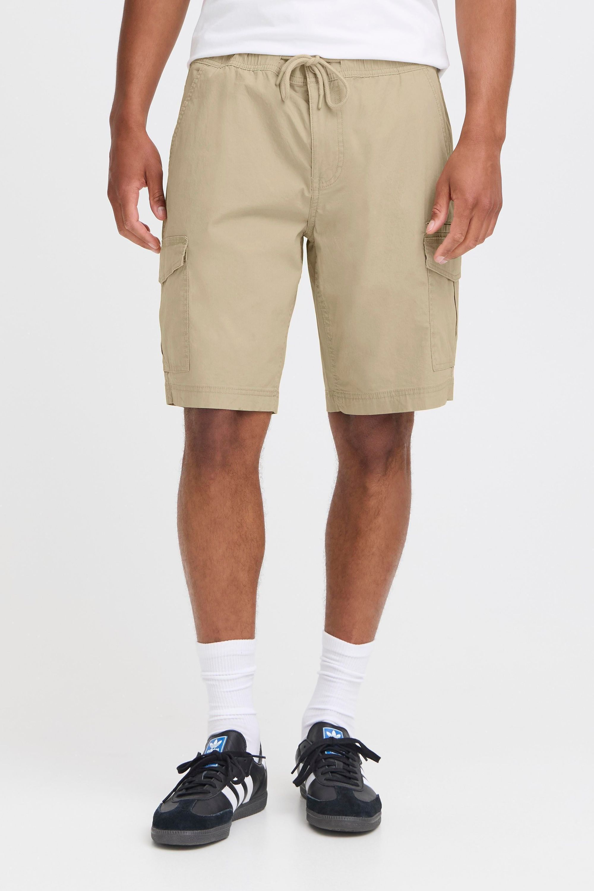 Cargoshorts BLEND "BHTinal", Herren, Gr. XXL, US-Größen, dune, Web, 98% Baumwolle, 2% Elasthan, unifarben, normal kurz, Hosen, Lässige Cargo-Shorts mit Taschen