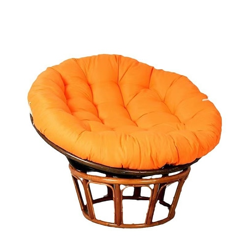 wasserdichter Schaukelstuhl mit Hängekorb, Papayakissen, rundem Sitzpolster, integriertem Kissen für drinnen und draußen, für Terrasse, Garten, Wohnzimmer Image