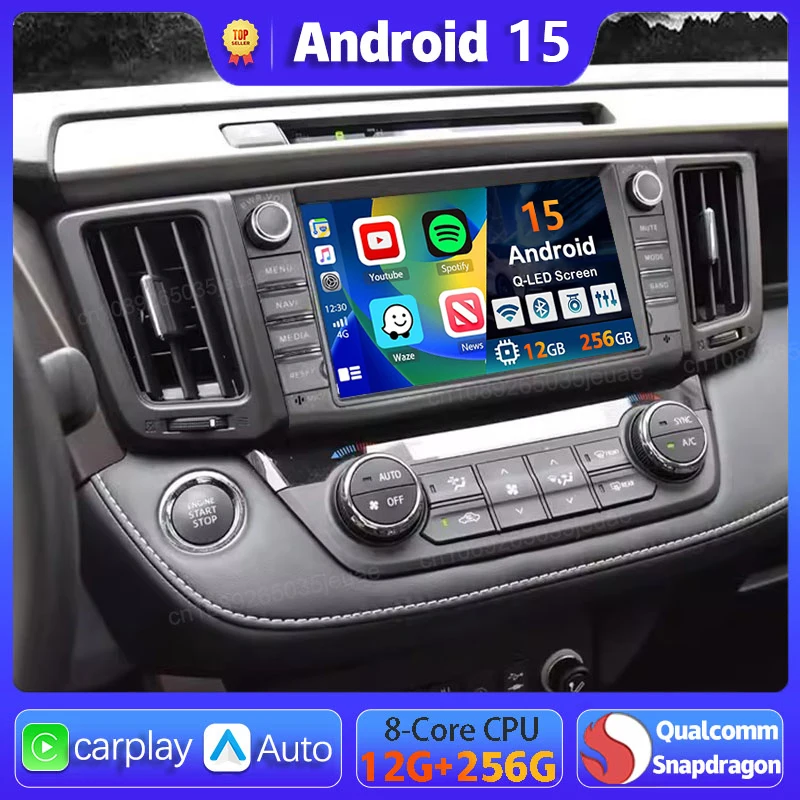 Android 16 Autoradio für Toyota RAV4 Rav 4 2013 2014 2015 - 2019 Carplay Auto GPS Navigation DSP 360 Kamera 2 Din Video Stereo Image
