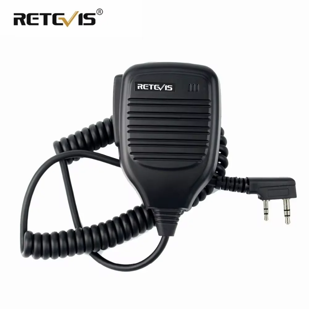 Retevis Handheld Lautsprecher Mikrofon PTT MIC Tangent Zubehör Für Kenwood Für Baofeng UV 5R Quansheng UV K5 Walkie Talkie H777 Image