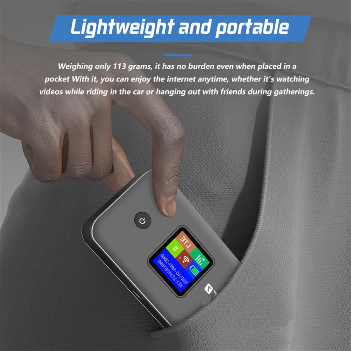 2025+Cat7 WiFi6 Mobiler Router 4G LTE Wireless Router Dual Band 2,4G & 5,8G 300Mbps Pocket MiFi Modem mit SIM-Kartensteckplatz A