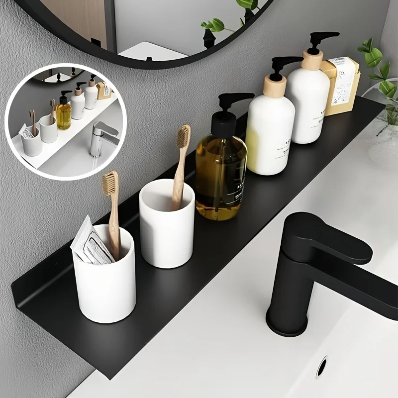 Étagère de douche Étagères de salle de bain Plateau en aluminium pour salle de bain et cuisine noir, différentes tailles Accessoires de salle de bain