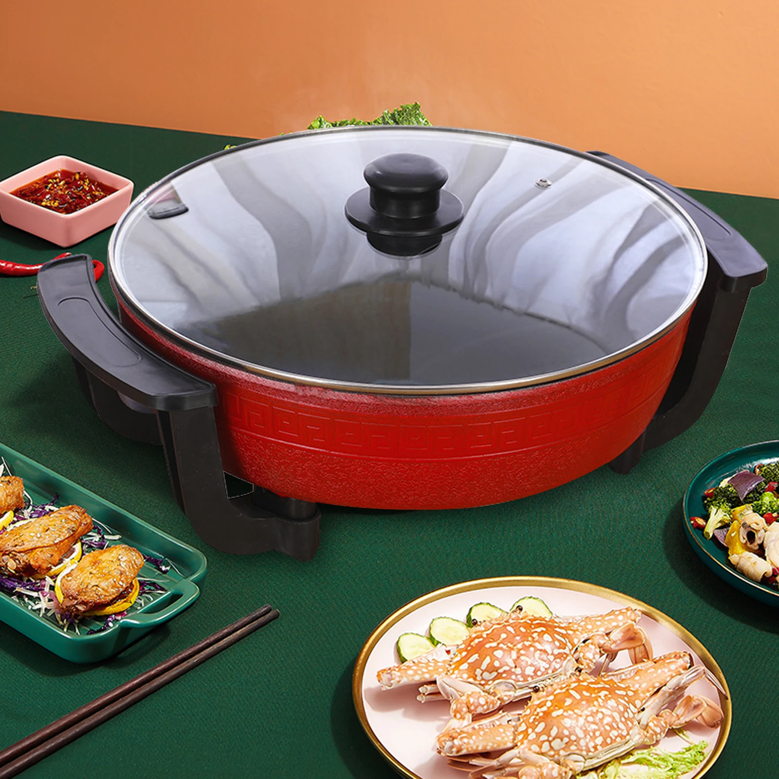 Hot Pot Doppel dampfer Yuanyang Hot Pot 6l multifunktion aler Elektroherd w2 Gitter 2-Geschmack Kochtopf Kochute nsilien Image