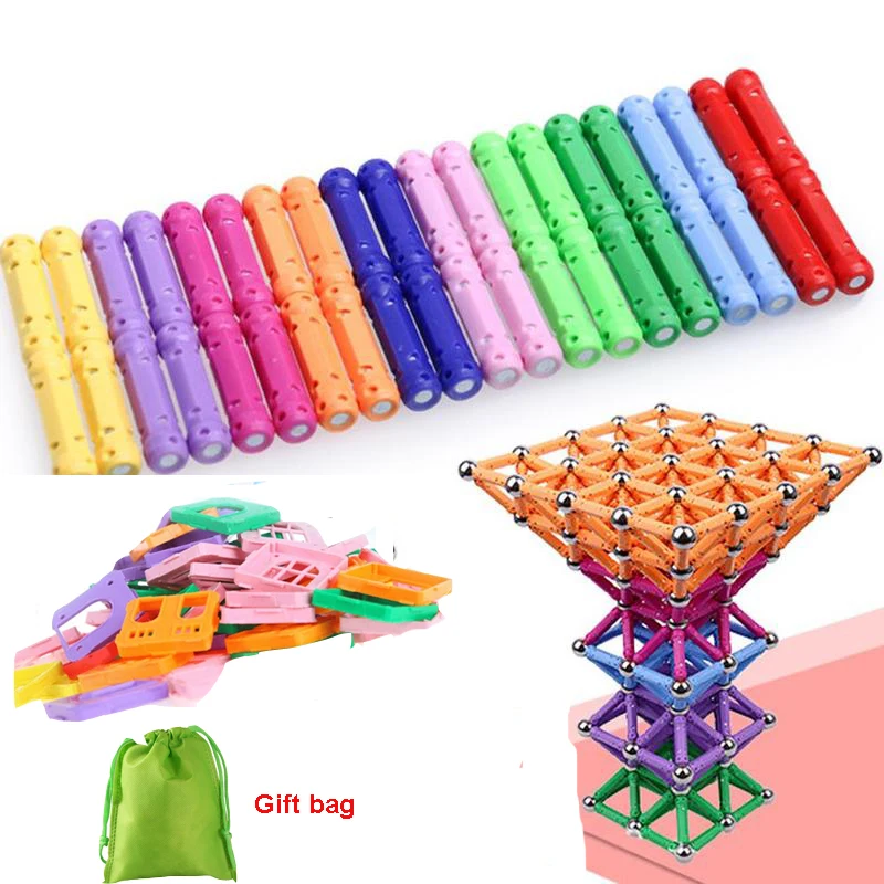 DIY magnetische Bausteine Magnets täbe Set Kinder Lernspiel zeug für Kinder magnetische Spielzeugs teine Image
