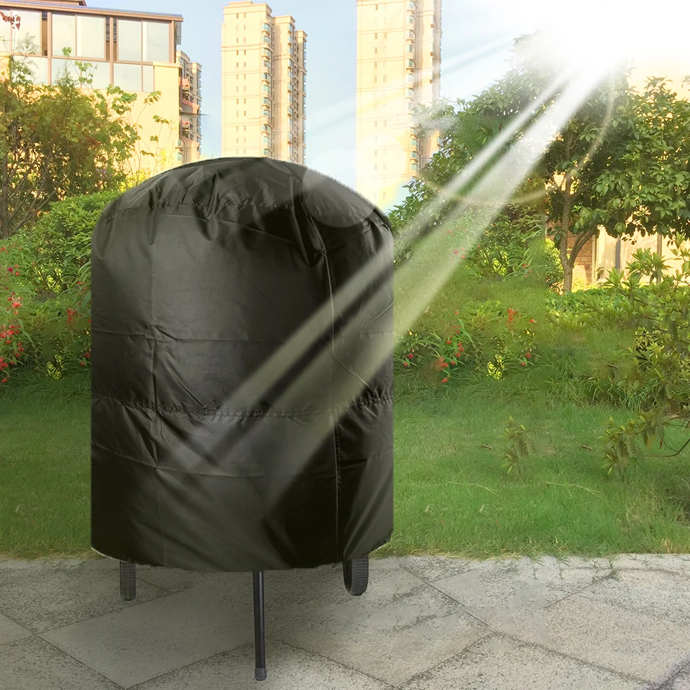 Grillabdeckung, Camping, Outdoor, Grillabdeckung, 77 x 58 cm/80 x 66 x 100 cm, Regenschutz, staubdicht, wasserdicht, rund, Grillabdeckung Image