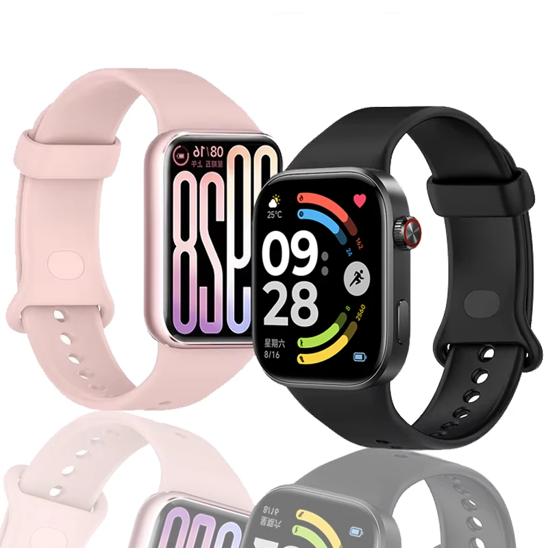Silikon Straps Für Xiaomi Smart Mi Band 8 Pro 9 Pro Zubehör Atmungsaktive Gürtel Uhrenarmbänder Correa Für Redmi Uhr 6 5 4 Band Image