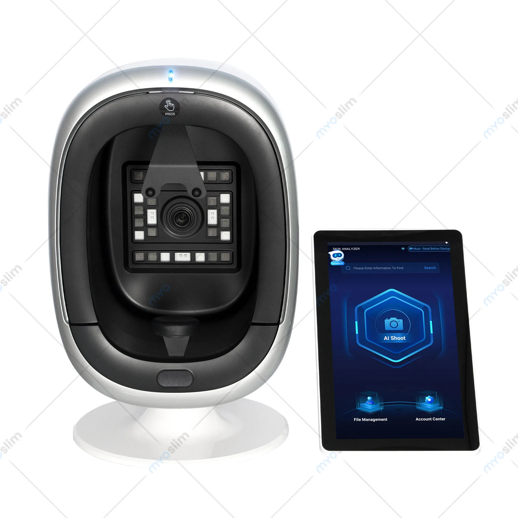 Tragbare 3D AI Scanner Kamera Gerät Gesichts Test Haut Gesicht Analyse Maschine Haut Analysator Maschine Faling AI Haut Analysator Image