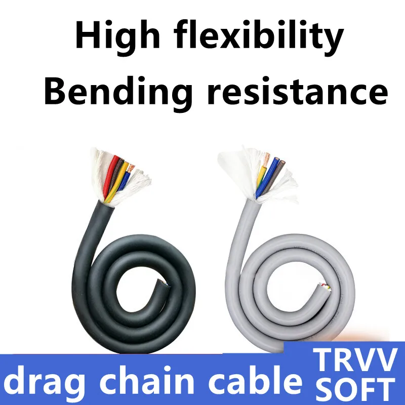 Hochflexibles Schleppkettenkabel TRVV 2-40adriges 26-11AWG klappbares, ölbeständiges CNC-Werkzeugmaschinen-Signalsteuerkabel Image