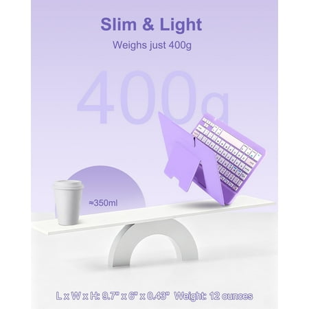 SHIQI-Universal Bluetooth Keyboard and Case for Tablet/Phone/Laptop Wireless Portable Slim Keypad and Mice Rechargeable with Adjustable Bracket for iPad A16/Mini/Air/iPhone/Galaxy Z Fold Purple