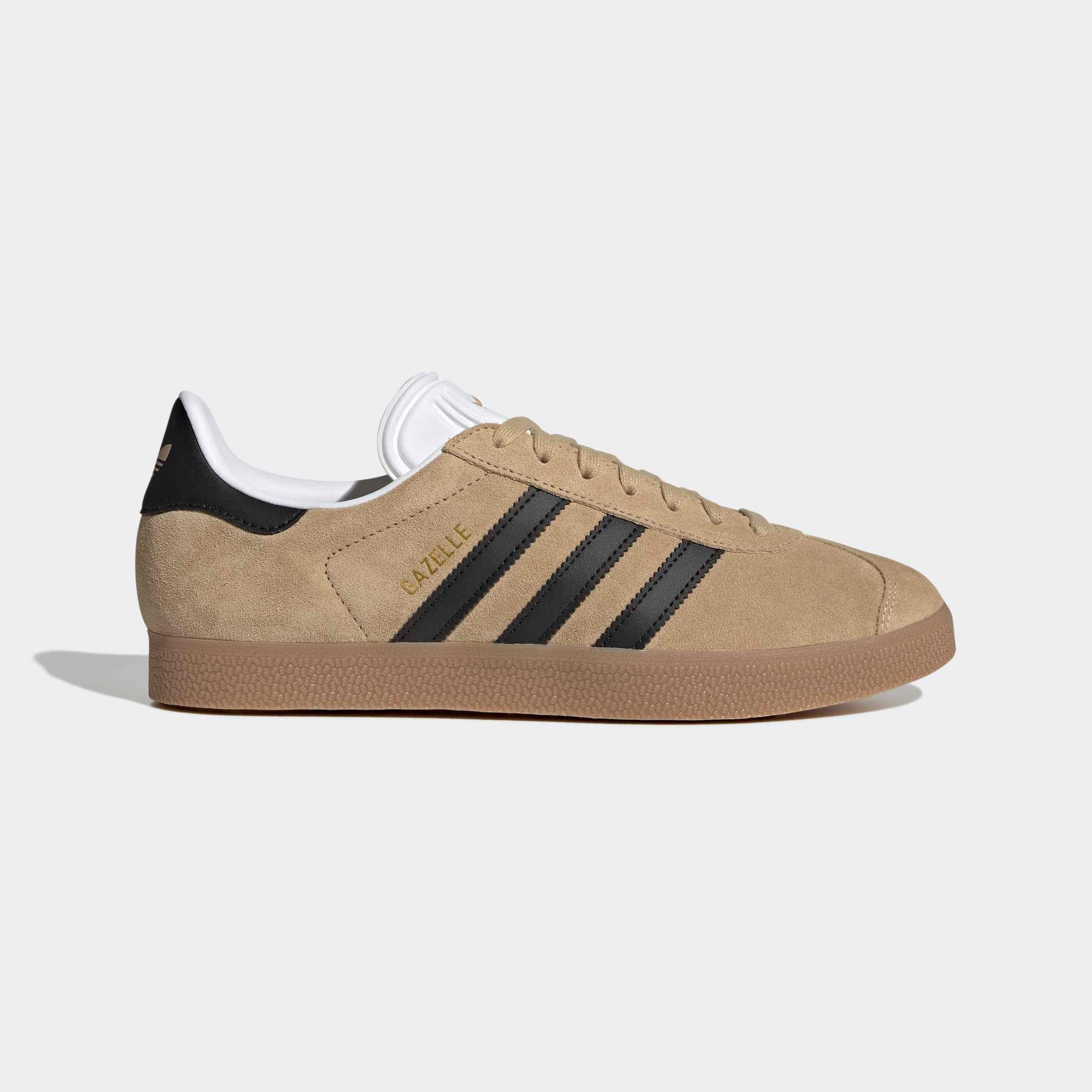 Sneaker ADIDAS ORIGINALS "GAZELLE", Herren, Gr. 39, magic beige, core schwarz, cloud weiß, Leder, Synthetik, Schuhe Sneaker