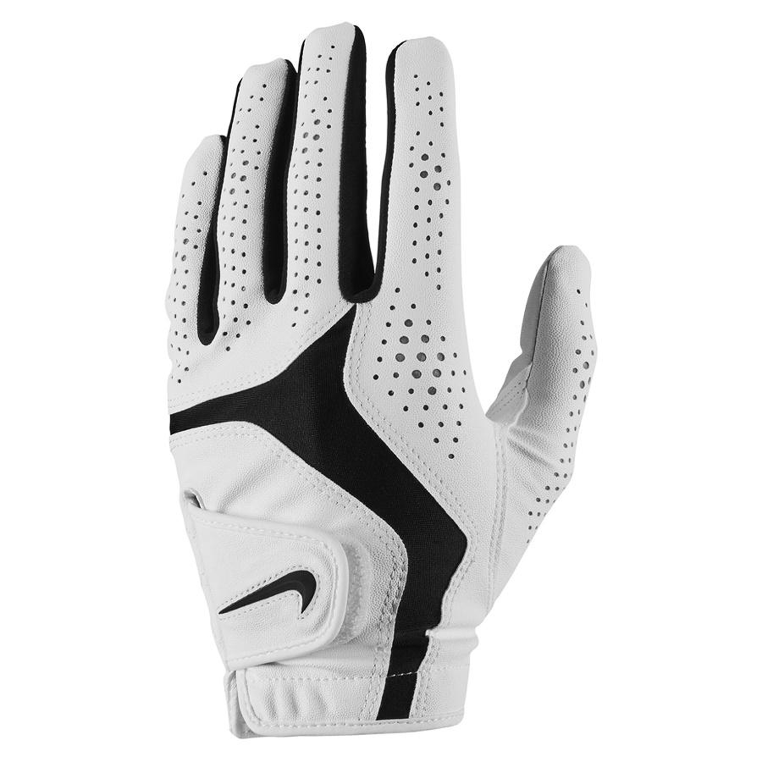 Nike - "Dura Feel X" Linkshänder Golf-Handschuh für Herren, PU-Kunststoff, Polyester, Nylon, Spandex (Weiß)