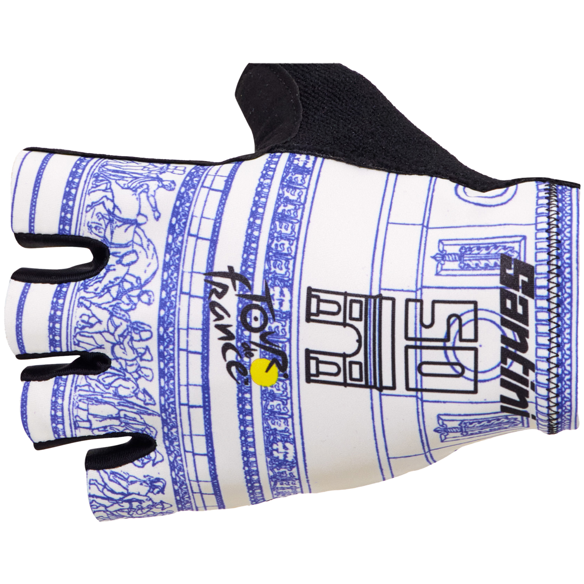 Tour de France 2025 Replica Arc De Triomphe 50. Jubiläums-Ankunftshandschuhe von Santini Image