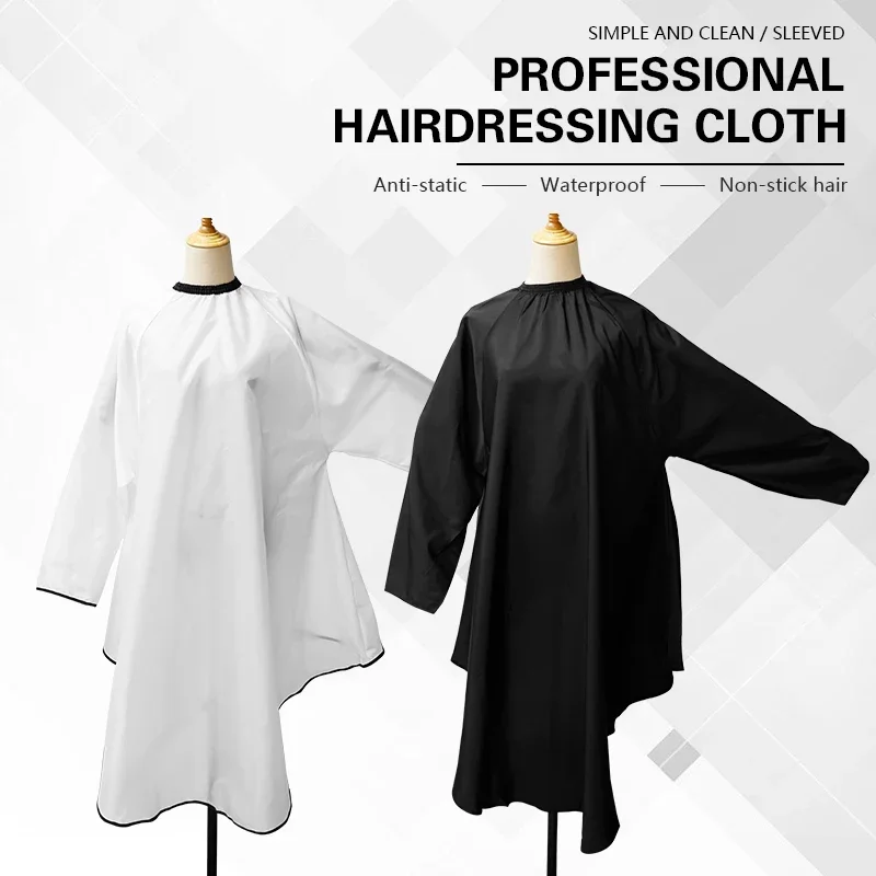 Ärmel Schürze Haarschnitt Friseur Tuch Haarschnitt Cape Kleid Friseur Mantel mit Ärmeln Barbershop Salon Zubehör Image