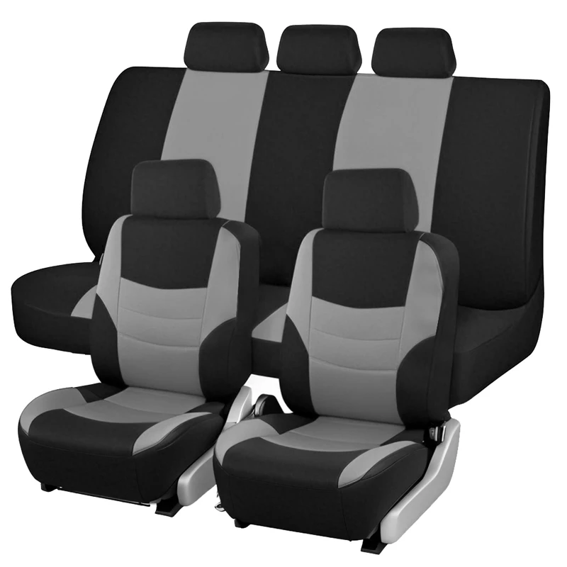AUTOKING Autositzbezüge aus Polyestergewebe, Sitzbezüge für Auto, SUV, LKW, Vans, universelle Größe, Autozubehör, Innenausstattung Image