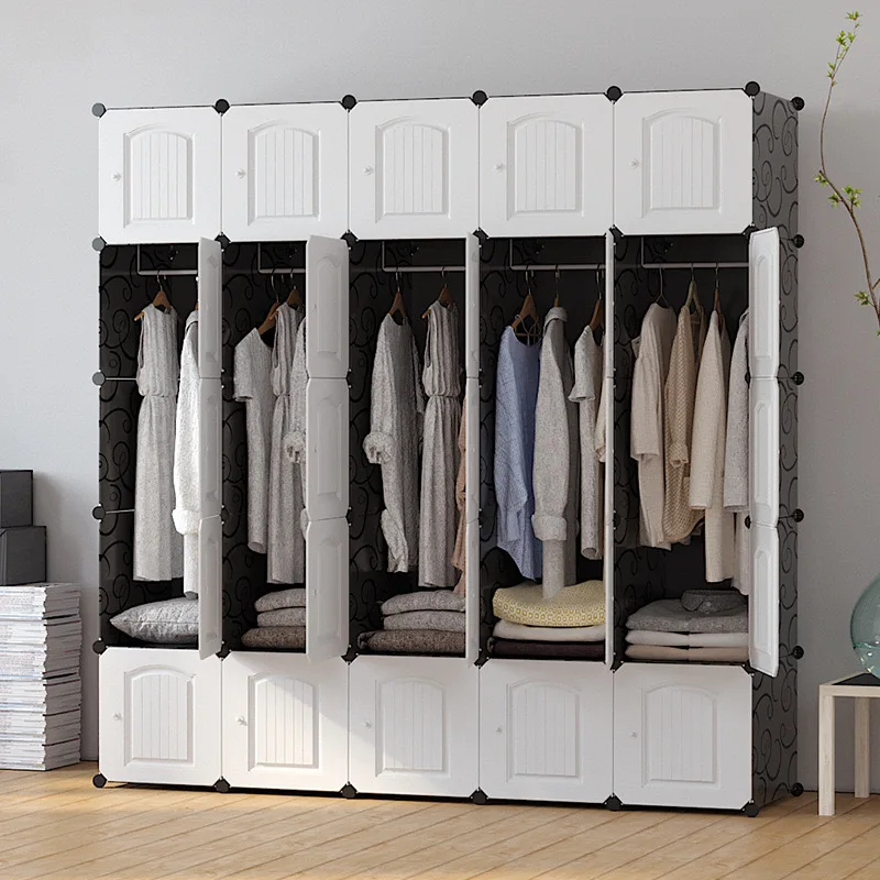 1pc/Neue Kleiderschrank Einfache Tuch Kleiderschrank Kleidung Schrank Vermietung Haus Kunststoff Montage Schlafsaal Stoff Kleiderschrank Schrank