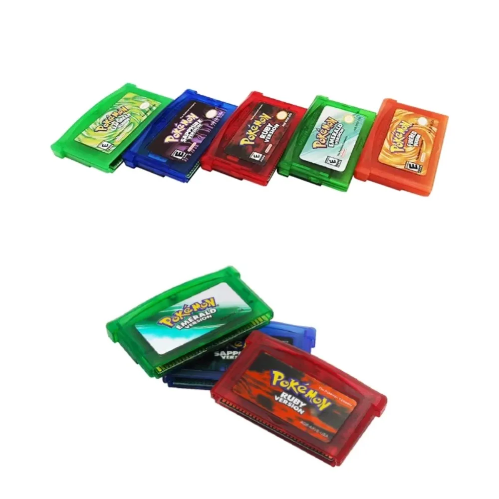 fun FRA Version French Pokemon Series 32 Bit Video Game Cartridge Emerald FireRed Leafgreen Ruby Sapphire GBA Game Card Toy Gift