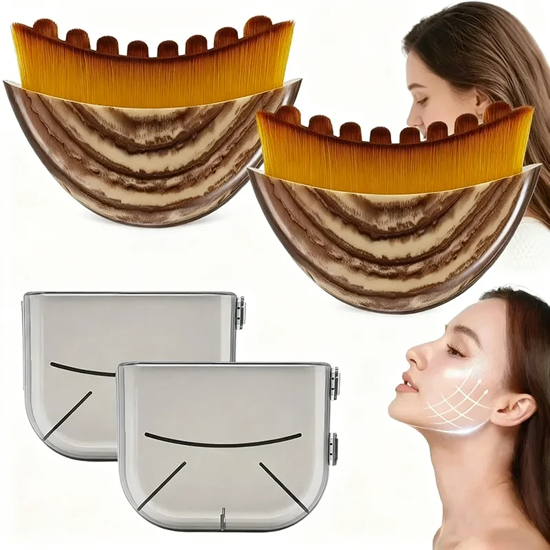 Neue Lymphkontur-Gesichtsbürste für die Lymphdrainagemassage. Ergonomisch gestaltet, um die Haut präzise zu passen Image