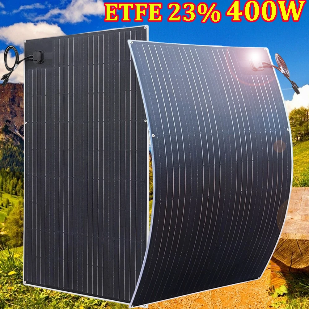 ETFE Solarpanel 400w 300w 200w 150w 80w Flexible hohe Effizienz 23% Photovoltaik Panel Camper RV Home Dach Mono Zelle Bypass Diode EU Lager DHL Versand Image