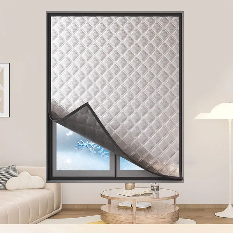 Fenster-Sonnenschutz für den Haushalt, Aluminiumfolie, Isolierfolie, Anti-UV, Anti-Kälte, winddicht, wärmeisolierende und warme Vorhänge.