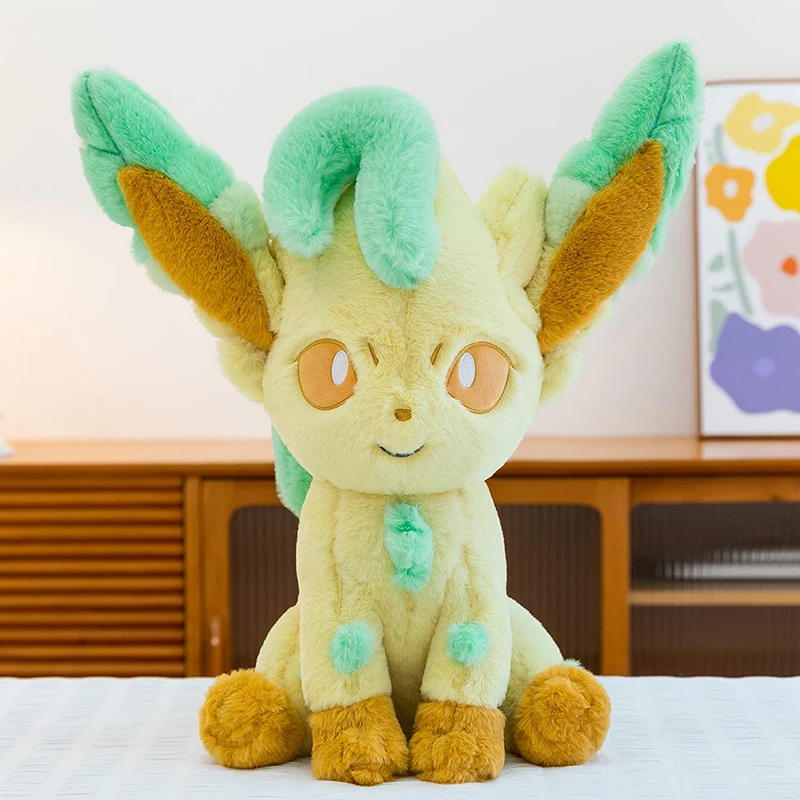 45-80 cm Pokémon Leafeon Plüschtiere Cartoon Plüschtier Anime Geburtstagskissen Eevee Pokemon Puppe Gefülltes Geschenk für Kinder Weihnachten