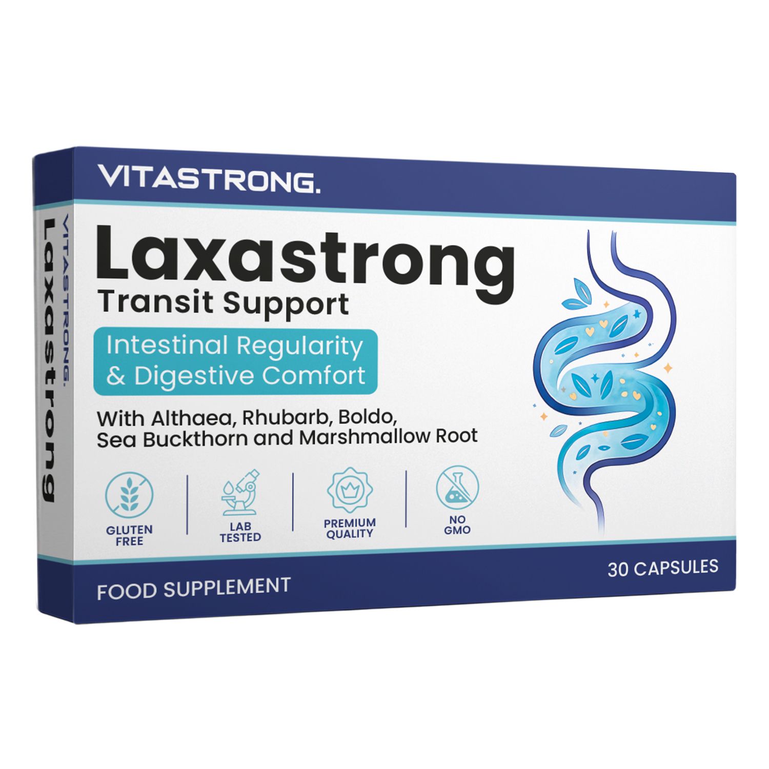 Vitastrong Laxastrong - 30 capsule, per la regolarità intestinale e il