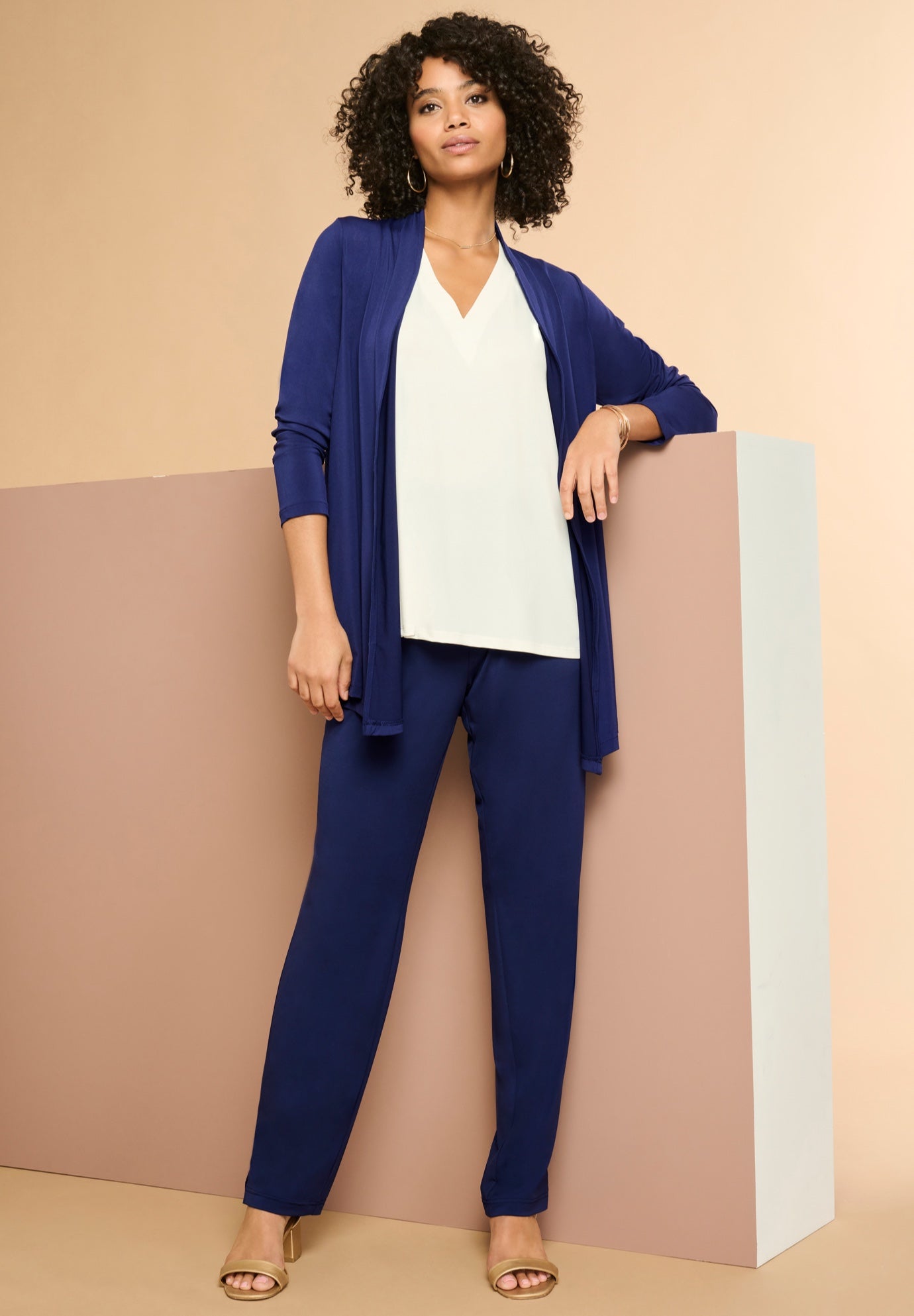 Plus Size Women's Ultrasmooth® Fabric Straight-Leg Pant by Roaman's in Chocolate (Size 5X)