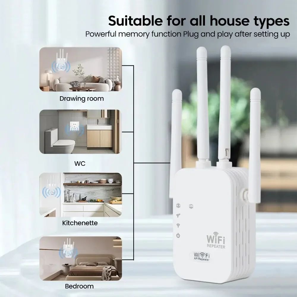 Long Range WiFi Extender 300Mbps Wireless Signal Repeater & Home WiFi Booster Long Range WiFi Extender 300Mbps Wireless Signal Repeater & Home WiFi Booster