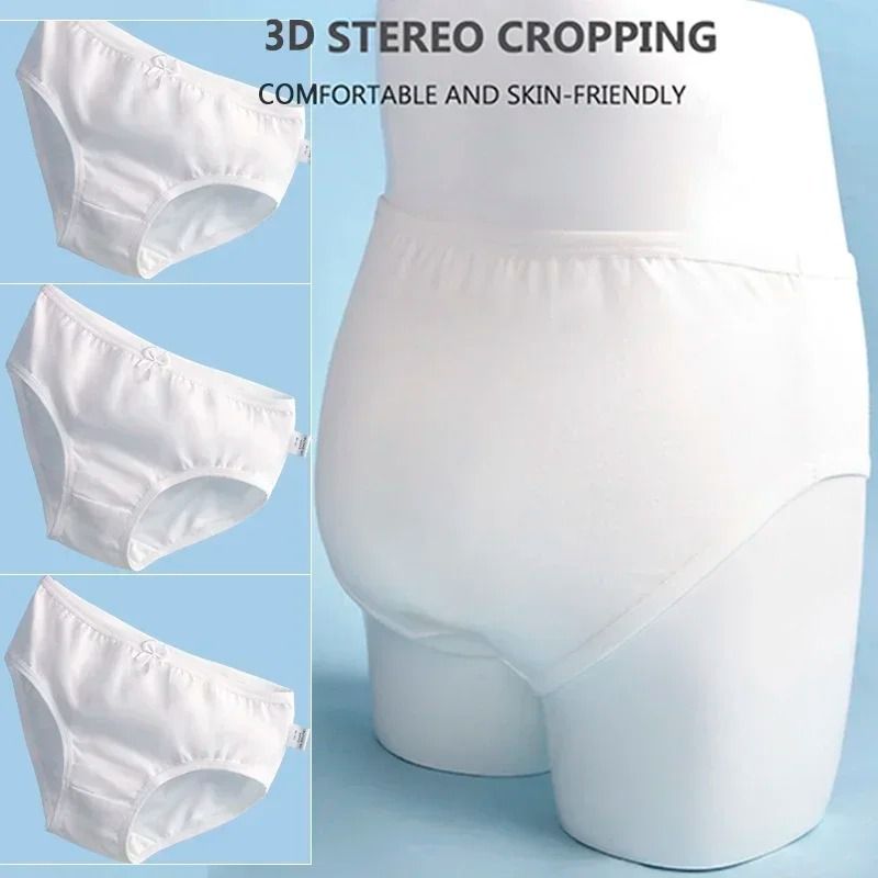 Kids Cotton White Brief Panty Set For Girls Soft Breathable Everyday Underwear 170 12 Pcs