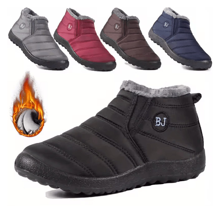 Womens Waterproof Non Slip Warm Hiking Snow Shoes red 15