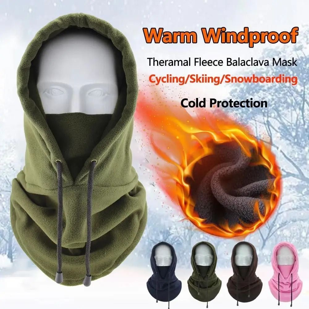 Unisex Polar Fleece Balaclava Windproof Winter Face Mask red