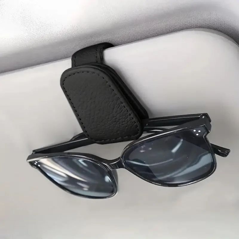 Car Sun Visor Glasses Holder Clip black