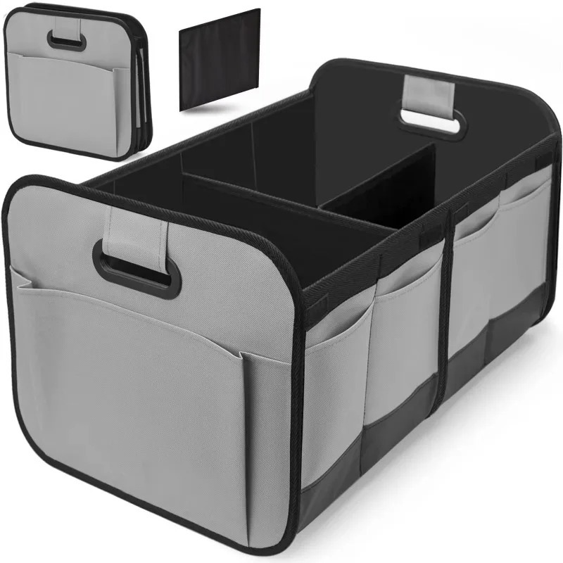 Car Storage Box, Large Capacity Trunk Storage Box, Foldable Oxford Cloth Storage Box For Easy Organization black