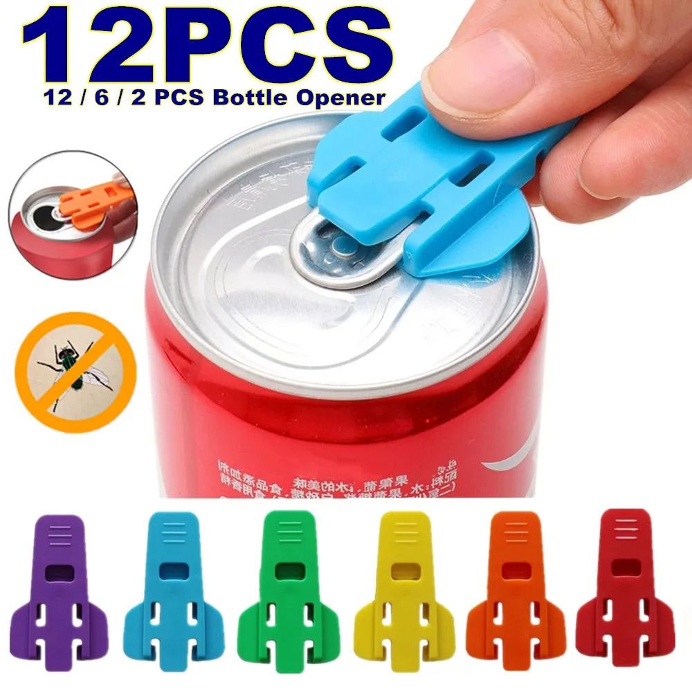 Portable Reusable Bottle And Can Opener For Kitchen And Camping 6 Pcs Orange