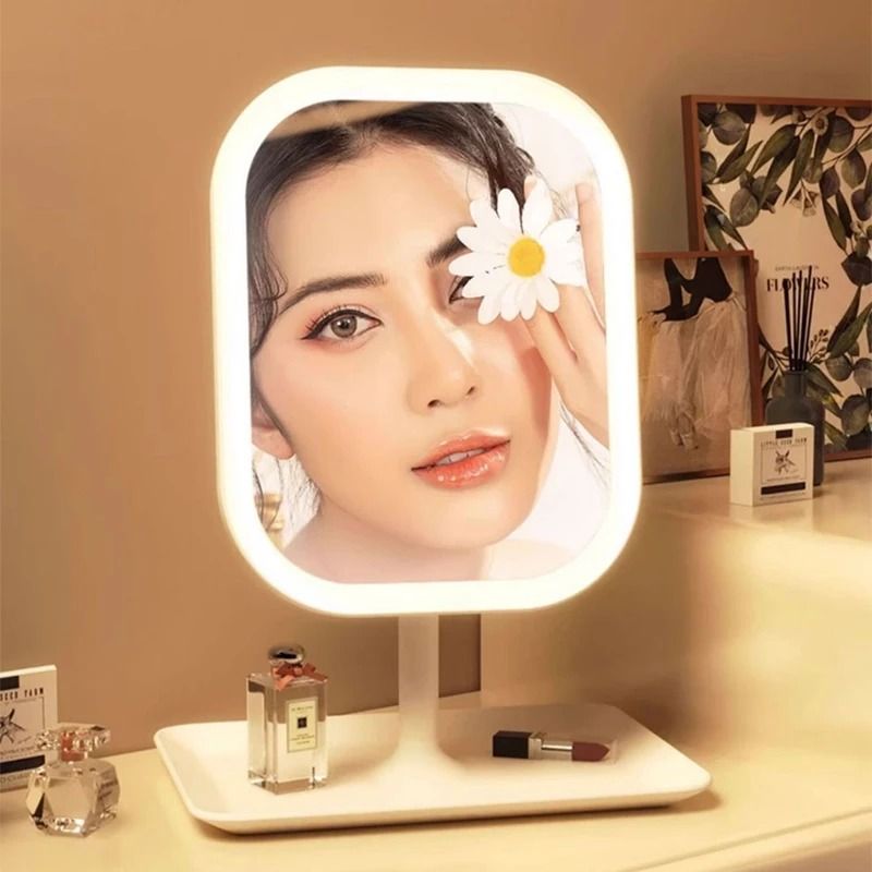 LED Makeup Mirror With Touch Control And 3 Color Lighting white