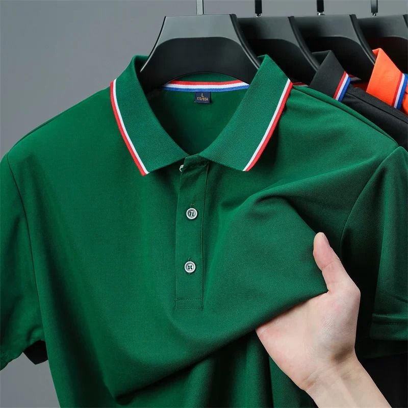 Mens Casual Short Sleeve Polo Shirt For Summer Comfort 3xl white