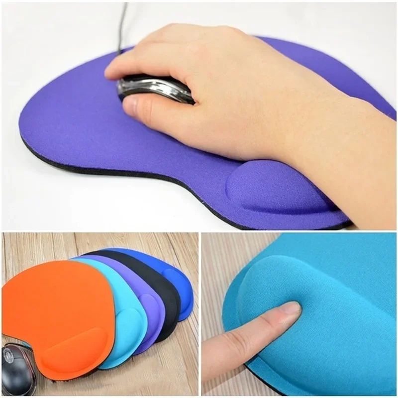 Comfort EVA Wrist Support Mouse Pad Soft Sponge Desk Pad For Gaming, Office & Computer Use red