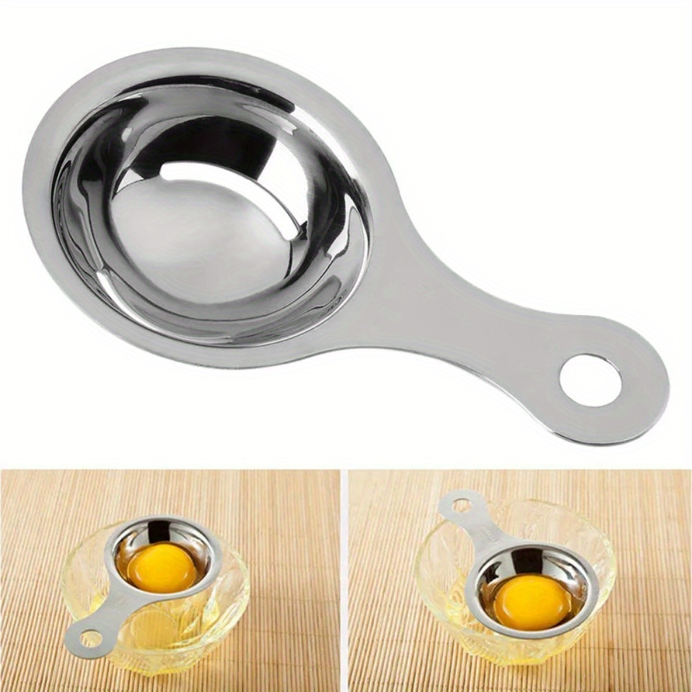 Stainless Steel Egg White Separator, Yolk Filter Tool, Kitchen Accessories, Spoon Divider Funnel Stainless Steel Egg White Separator, Yolk Filter Tool, Kitchen Accessories, Spoon Divider Funnel
