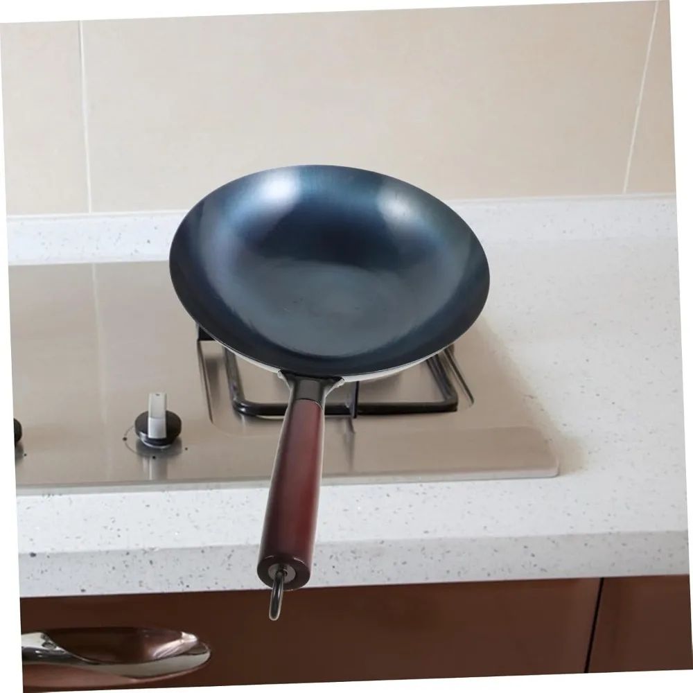 HeritagePro Traditional Cast Iron Wok Premium Iron Cookware With Wood Handle (12 In) HeritagePro Traditional Cast Iron Wok Premium Iron Cookware With Wood Handle (12 In)