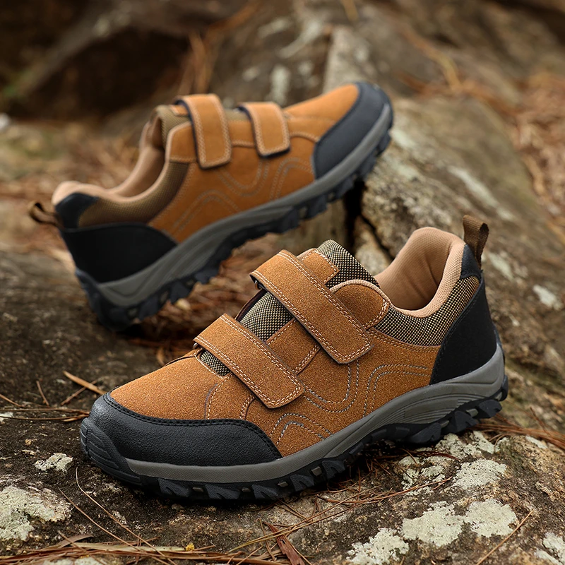 Neue Outdoor-Wanderschuhe für Herren, große Größe 46, Klettverschluss, Kletterschuhe, Herren-Wanderschuhe, bequeme, rutschfeste Herren-Trekking-Turnschuhe